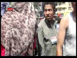 هلع متظاهرى التحرير بسبب انفجار انبوب غاز