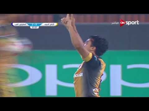 الهدف الاول للانتاج الحربي امام المقاولون احمد الصعيدي الجولة الـ 7 الدوري المصري الممتاز