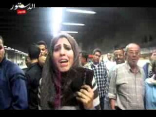 فتاة دهستها مدرعة تفضح همجية الأمن مع متظاهرى "التحرير"