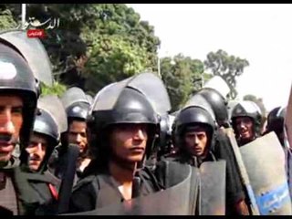 صان مصر وابيسكو يتظاهرون أمام العروبة وسط أمن مكثف