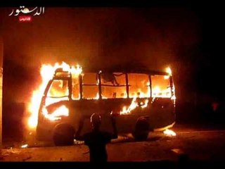 إشعال النيران في اتوبيسات الإخوان