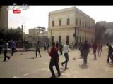 أطفال المدارس يقذفون الأمن المركزي بالحجارة
