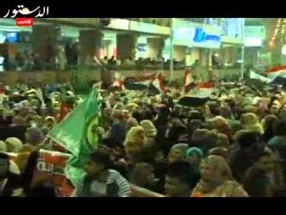 زغاريد بمليونية الصعيد تأييداً لمرسي