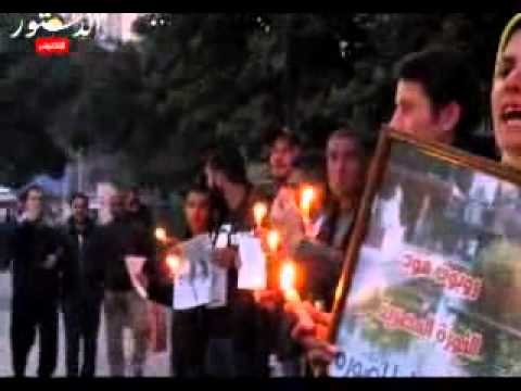 وقفة بالشموع أمام دار القضاء لإحياء ذكرى الشهيد محمد جمال