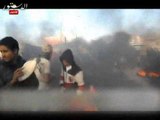 الأولتراس يشعلون النيران على كوبري أكتوبر