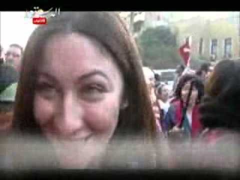 الفنانه جيهان فاضل ترفع الشومة بمسيرة لا للمتحرشين