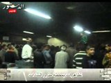 تظاهرات بمحطة مترو السادات