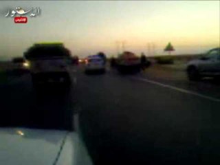 توقف طريق القاهره الفيوم لانقاذ سائق توك توك خطفة لصوص