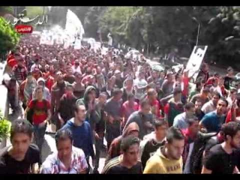 مسيرة أولتراس أهلاوى تنطلق الى دار القضاء