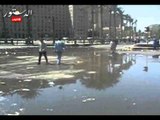 توقف منصة التحرير بسبب مياه المجارى