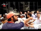 عمال شركات طلعت مصطفى يرفضون محاولات الأمن لفض اعتصامهم بالقوة
