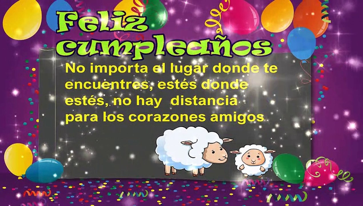 Feliz cumpleaños. Muchas felicidades. Felicitación para compartir con amigos
