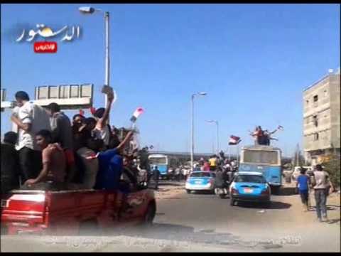 انطلاق مسيرات حاشدة من مدن وقري دمياط لاعتصام بميدان الساعة