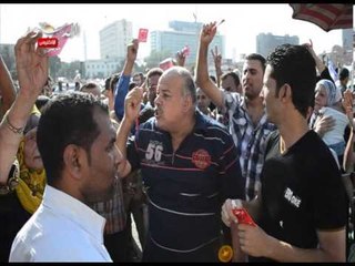 متظاهرو التحرير يهتفون ضد مرسى والاخوان