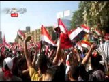 متظاهرو التحرير يستقبلون الطائرات الحربية بهتف الجيش والشعب ايد واحدة