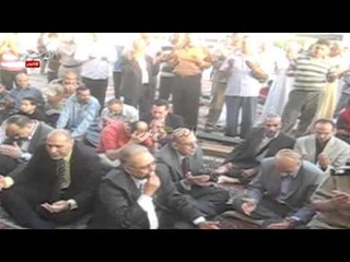 مدير الأمن وسكرتير عام محافظة الفيوم يؤدون صلاه العيد وسط اقبال الاهالى