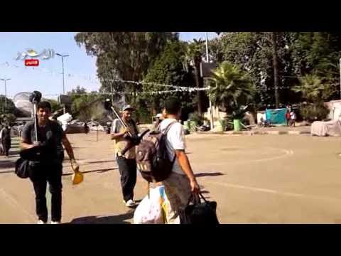 العشرات يواصلون اعتصامهم بالنهضة و مؤيدو المعزول برابعة ينضمون اليهم