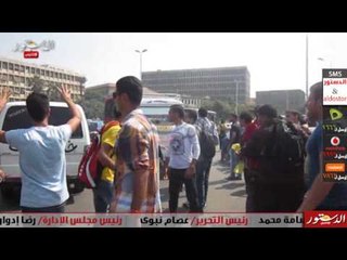 طلاب الإخوان يمنعون قناة cbc من الدخول للجامعة لتصوير مؤيدى السيسي