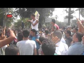حرب هتافات في جامعة عين شمس بين السيسي ورابعة