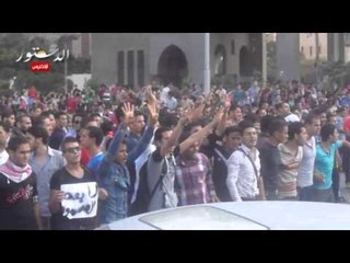 طلبة الاخوان بالازهر يقطعون الطريق بمدينة نصر امام المارة