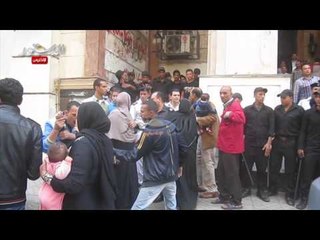 صراخ وعويل وضرب بالشبشب أمام محكمة عابدين