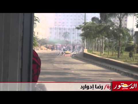 طلاب المحظورة يحولون جامعة الأزهر لساحة حرب مع قوات الأمن