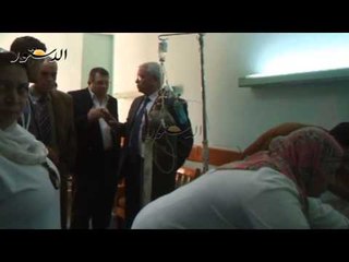 شاهد أحد أفرد أمن جامعة المنصورة المصاب فى أحداث الشغب أمس