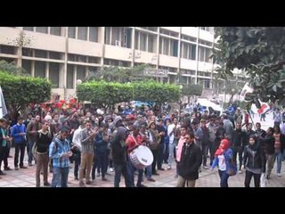 طلاب المحظورة يستغلون الأمطار للدعاء على السيسى