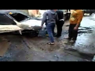 اشعال سيارتين شرطة   بمحيط  مدرية الامن بالغربية