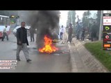الاخوان يشعلون اطارات بشارع الهرم