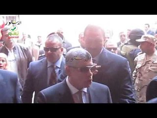 فرحة عا رمة بلجنة القومية بالعجوزة أثناء وصول وزير الداخلية للادلاء بصوته