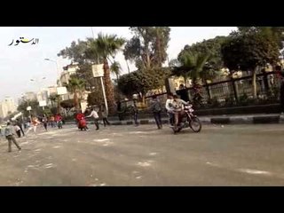 شاهد.اثار اعتداء طلاب الاخوان علي أهالي بين السرايات