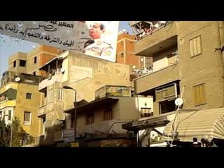 الاخوان ينتقمون من اهالي المطرية لحبهم للسيسي و يحرقون لافتات تاييده