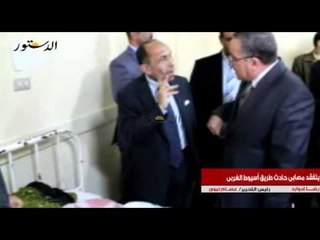 محافظ الفيوم يتفقد مصابى حادث طريق أسيوط الغربى