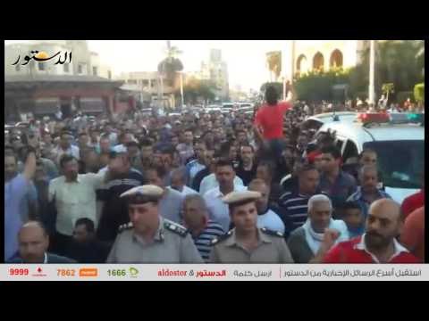 لحظة خروج جثمان شهيد بسيناء بالدقهلية