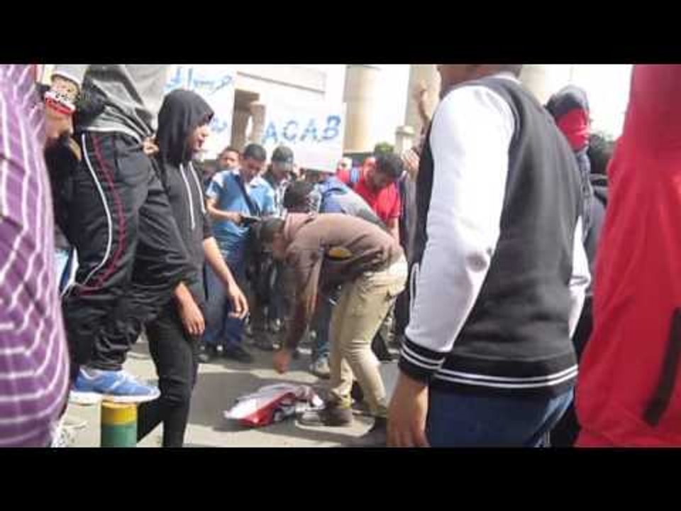 آخوان عين شمس يحرقون علم إسرائيل وامريكا
