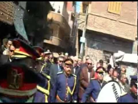 تشييع جنازة امين الشرطة الذى استشهد فى تبادل لاطلاق النار بالغربية