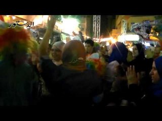 إحتفالات أهالى الجمالية عقب إعلان فوز السيسي