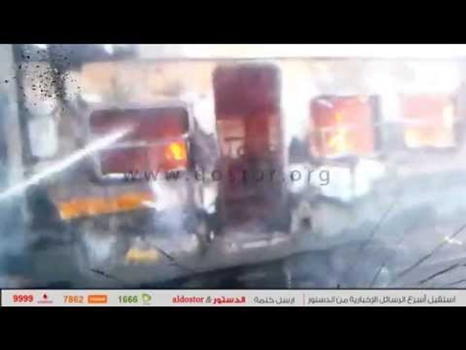 شاهد اللحظات الاولى لحريق قطار السويس في محطة "عين شمس "