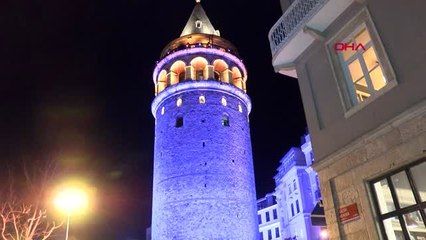 İstanbul'un Simgeleri Dünya Kanser Günü'nde Mavi ve Turuncuya Büründü 2