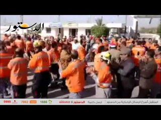 عمال "طرة" يعيدون أجواء 25 يناير في اليوم الـ34 لاعتصامهم
