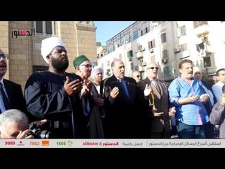 الدستور |  القصبي والجازولي والقادري يستقبلون الموكب الصوفي بالحسين