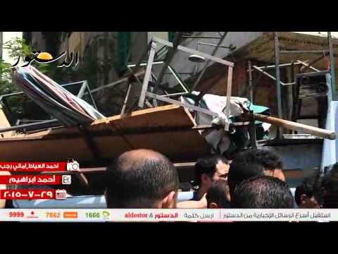 حملة لإزالة الإشغالات من شارع إسماعيل أباظة بوسط البلد