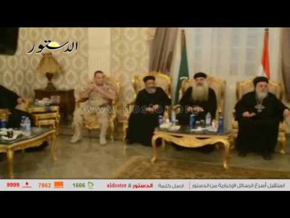 رجال الدين المسيحي يقدمون التهنئة لمحافظ المنيا