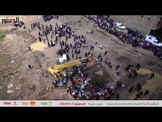 مراحل انتشال الجزء الثاني من تمثال رمسيس