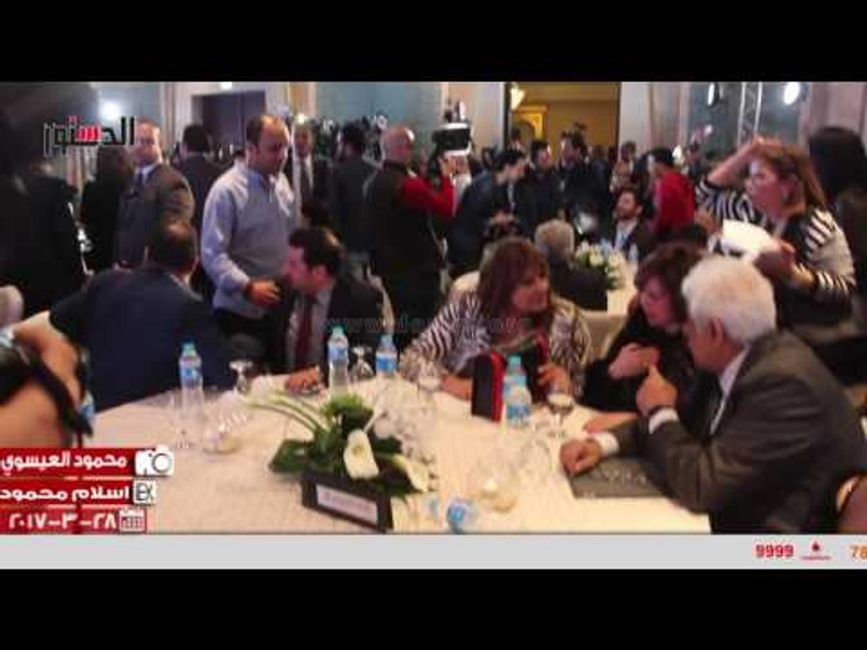 الدستور | حضور الهام شاهين ,لبلبه,هاله صدقى والخالد الصاوى لمؤتمر "حبتور"