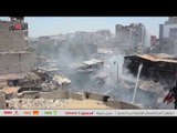 الدستور | حريق ضخم بسوق الملابس في إمبابة