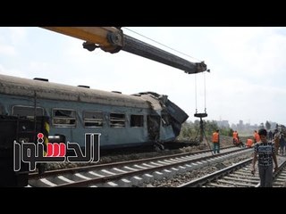 الدستور | رفع آثار حادث «قطاري الإسكندرية».. وتركيب قضبان جديدة
