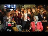 الدستور | وقفة صامتة بالشموع للصحفيين تنديدًا بهجوم مسجد الروضة