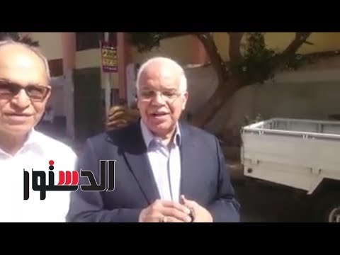 الدستور - وزير النقل الأسبق يدلي بصوته بمدرسة الأورمان بالعجوزة